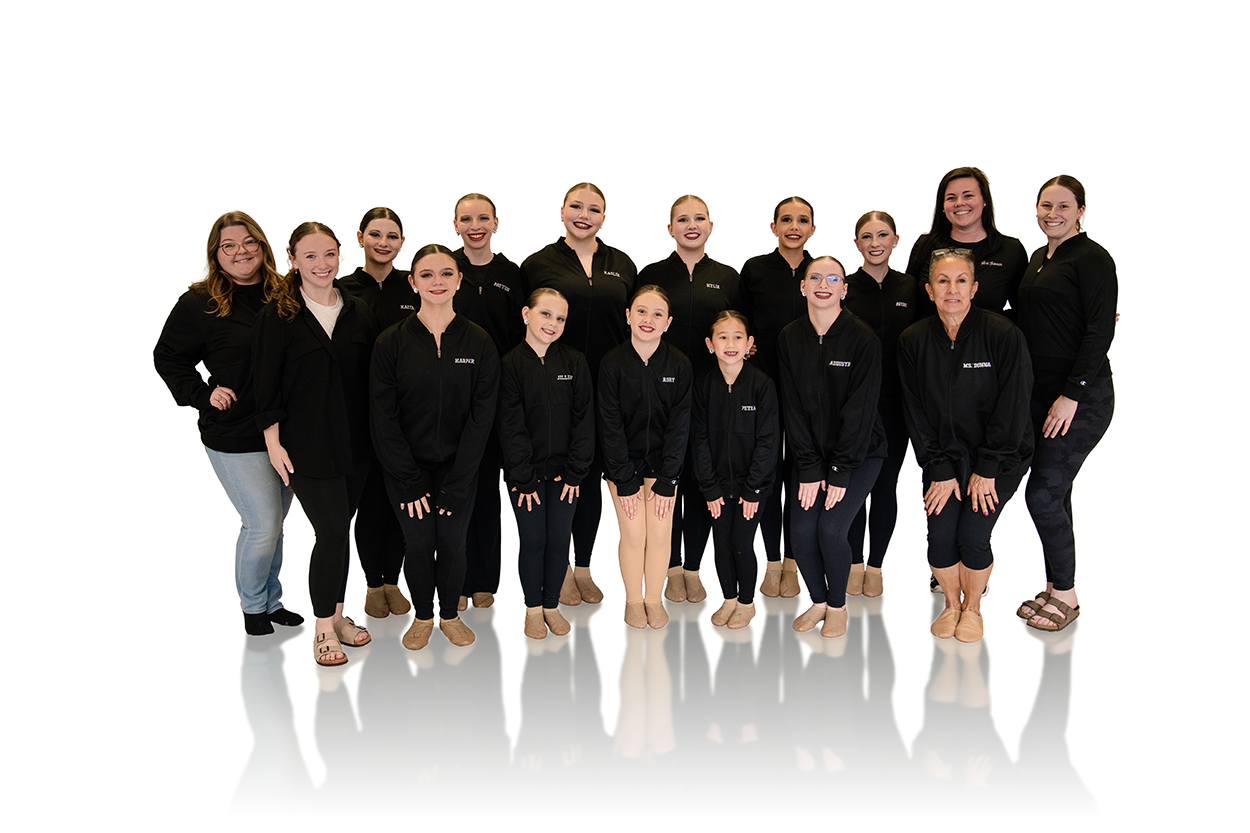 Competition dancers rehearsing in studio